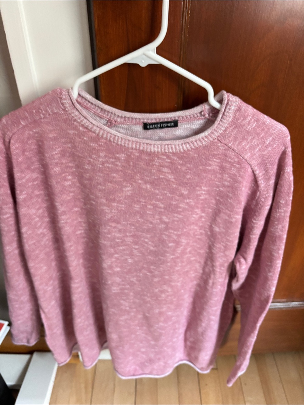 Eileen Fisher Heathered Rose Crewneck Sweater